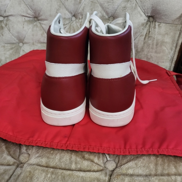 Authentic Gucci interlocking GG white and red leather high - Picture 5 of 7